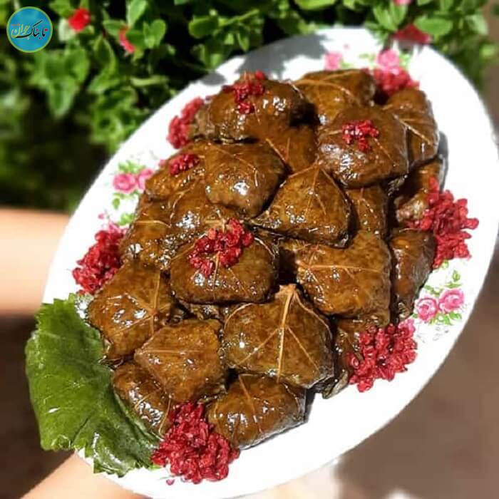 تزیین دلمه برگ مو