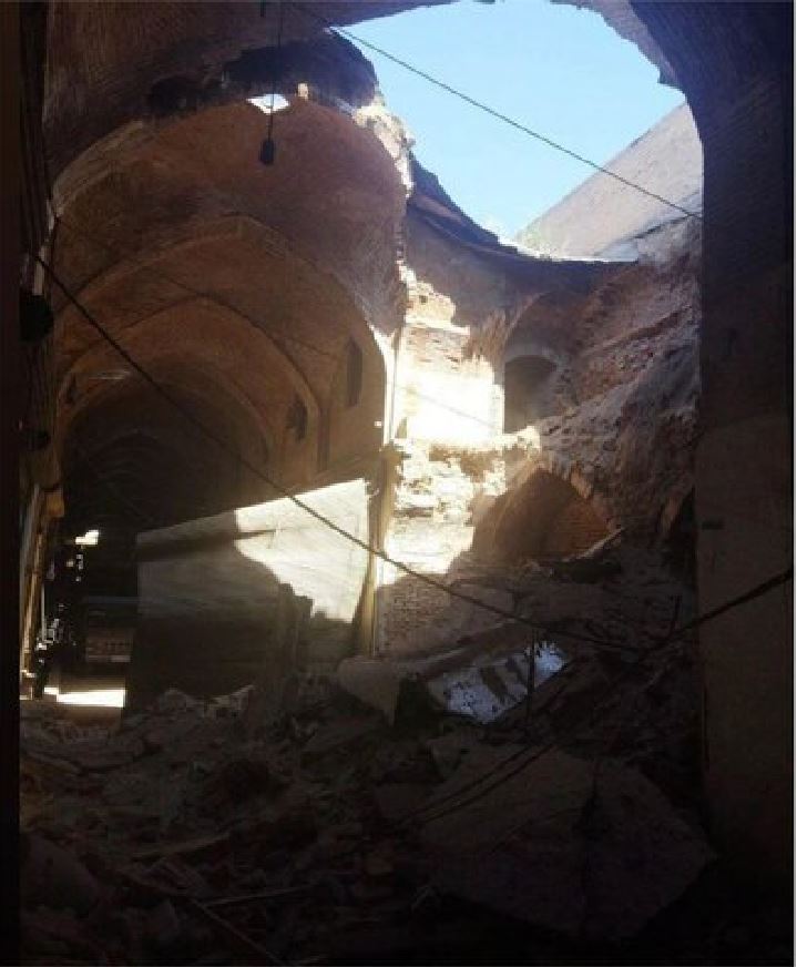 سقف بازار قیصریه فروریخت/ عکس