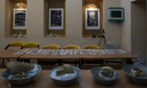 عکسی از اسکلت های کشف شده در تخت جمشید