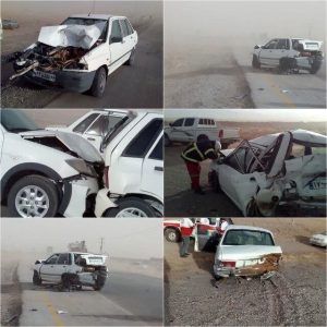 عکسی از تصادف پراید