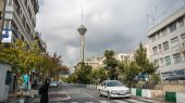 عکسی از نمای شهر تهران که برج میلاد را نشان میدهد