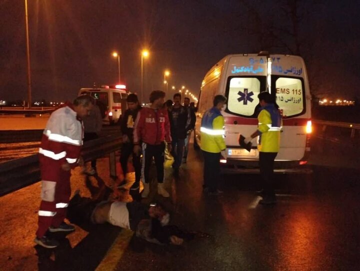 تصادف اتوبوس و کامیون