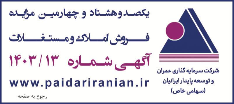 مزایده 31 واحد تجاری در استان مازندران