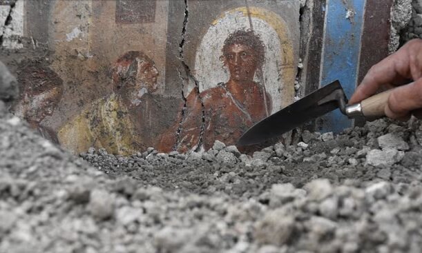 کشف خانه‌ای کوچک با نقاشی‌های دیواری در پمپئی