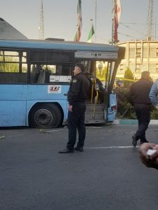 تصادف مرگبار اتوبوس در میدان شهدا؛ یک کشته و شش زخمی